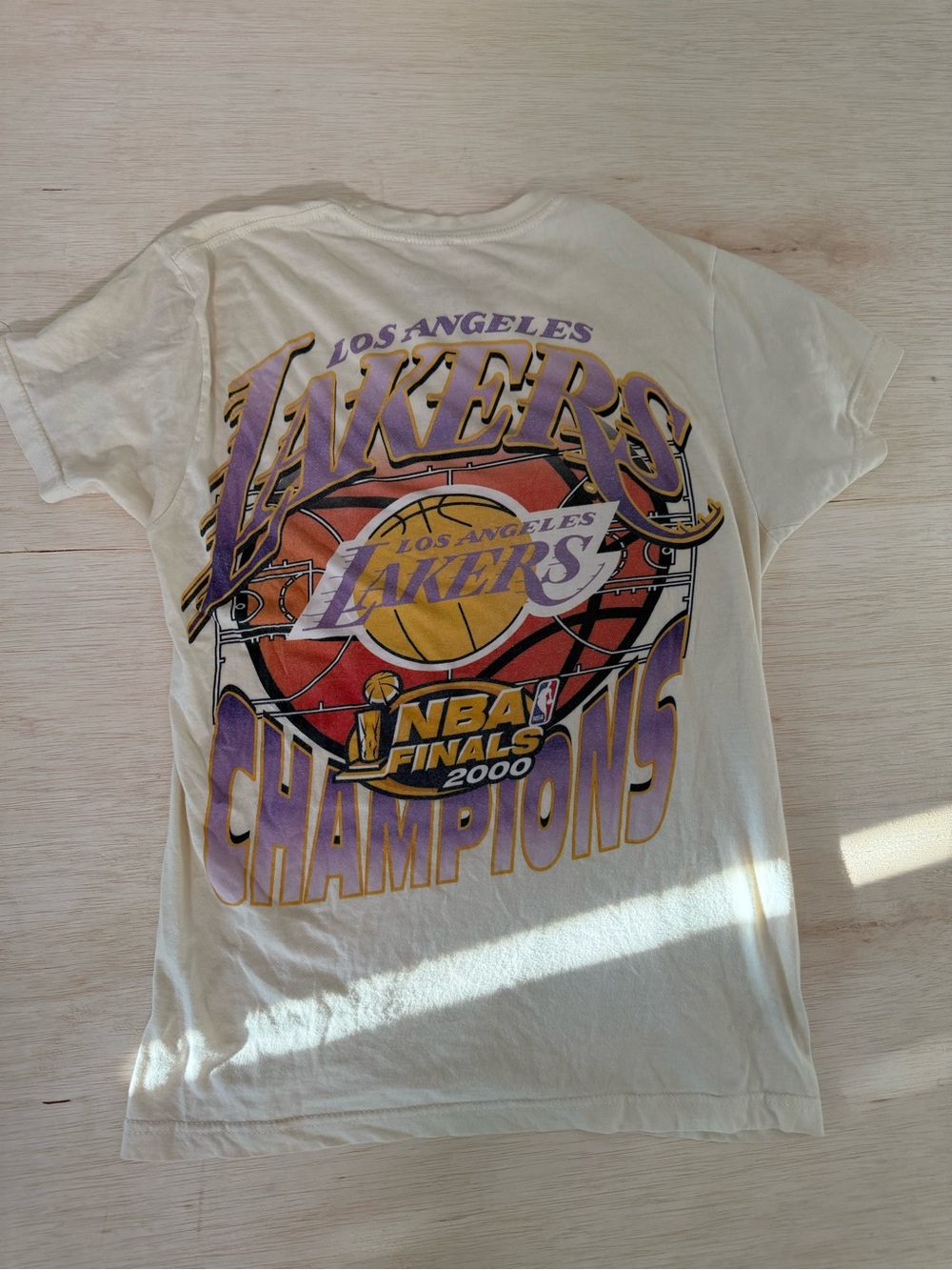 Mitchell & Ness Hardwood Classics Tee - Cream/Gold